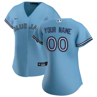 womens nike blue toronto blue jays replica custom jersey
